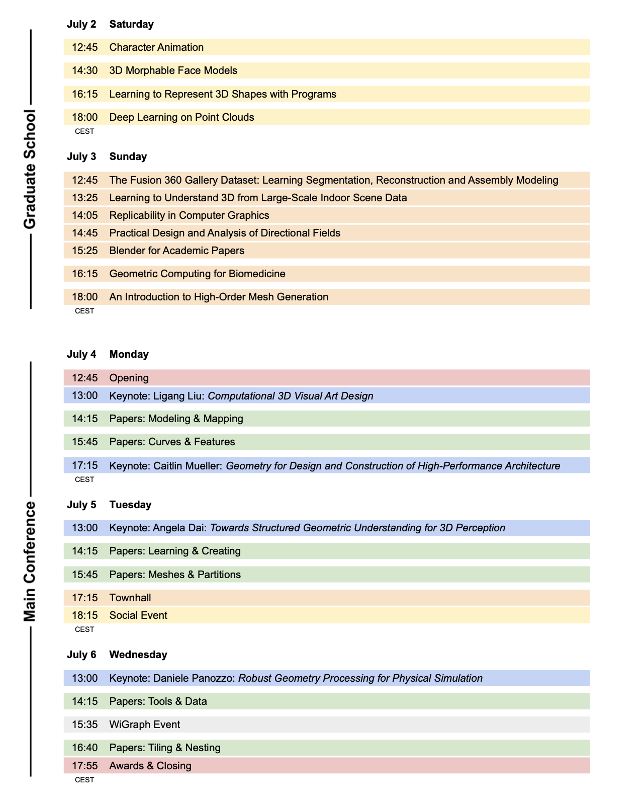 SGP 2022 Symposium on Geometry Processing 2022 Program